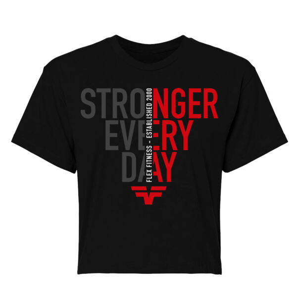Flex Fitness Stronger Every Day women's crop T-shirt